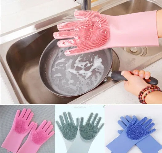 Magic Silicone Dish washing Gloves