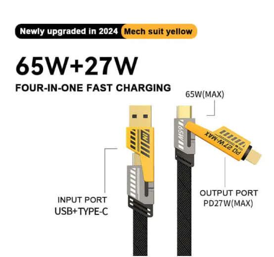 4 In 1 Data Cable – USB-C Fast Charging Cable & Data