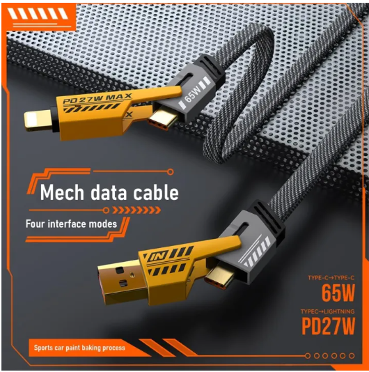 4 In 1 Data Cable – USB-C Fast Charging Cable & Data