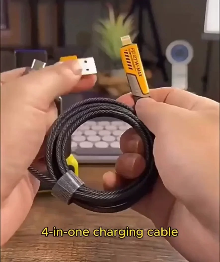 4 In 1 Data Cable – USB-C Fast Charging Cable & Data