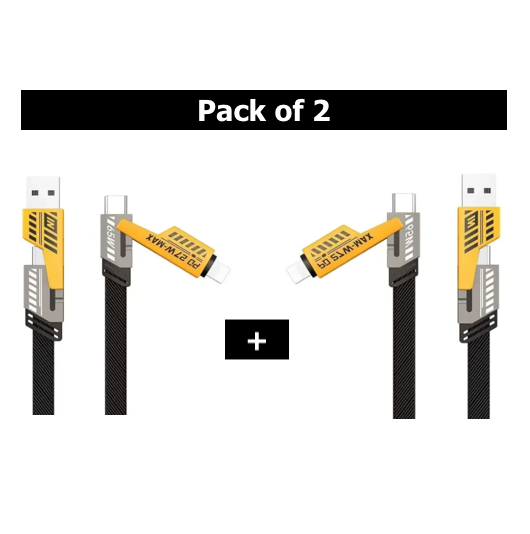 4 In 1 Data Cable – USB-C Fast Charging Cable & Data