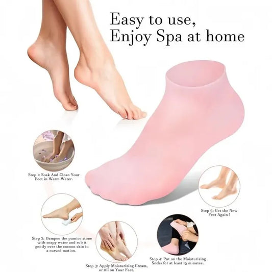 1 Pair Silicone Moisturizing Socks
